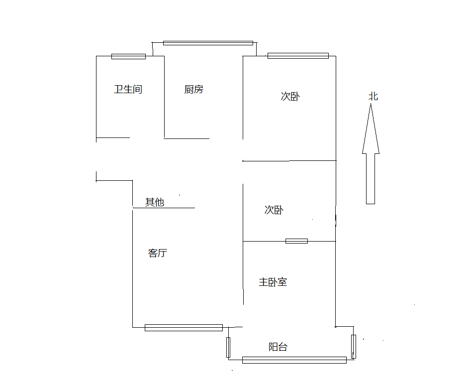 贸易街111号院  3室1厅1卫   72.00万