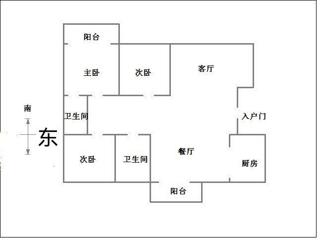 明珠花园D区  3室2厅2卫   178.00万室内图1