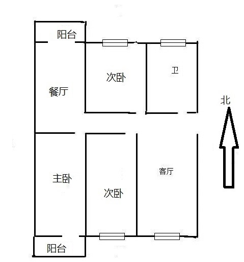 邯峰小区  3室2厅1卫   66.00万室内图1