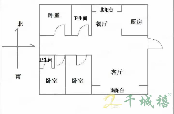 美的时代城  3室2厅2卫   160.00万