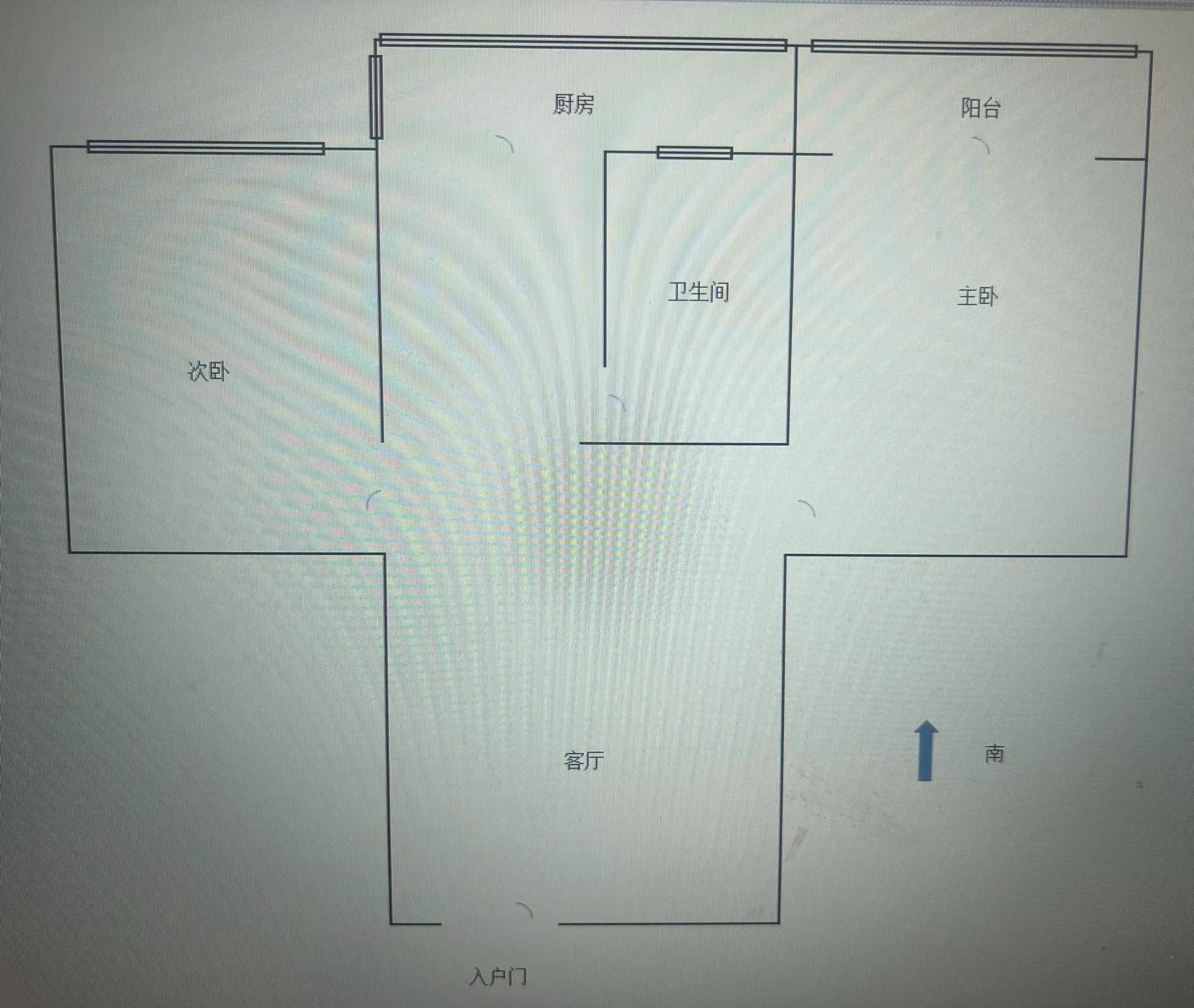 学军街3号院（物资局）  2室1厅1卫   35.00万户型图