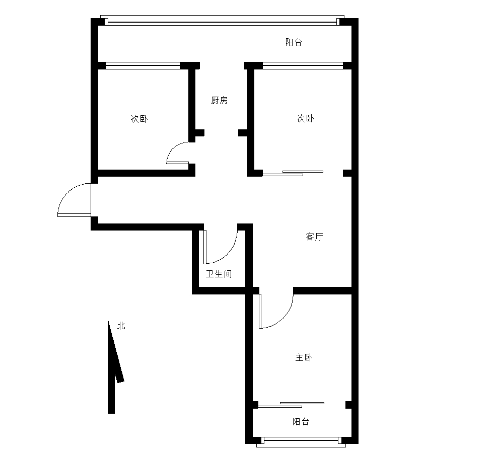 西南庄前街15号院  2室2厅1卫   1300.00元/月室内图1