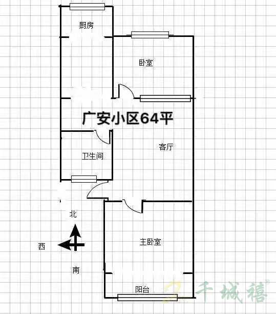 广安小区  2室2厅1卫   73.00万室内图