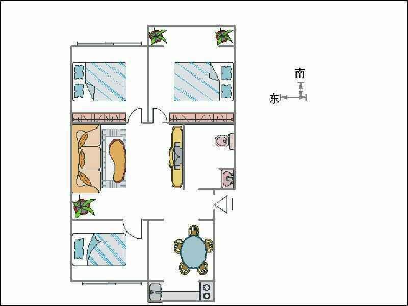 滏东小区（滏东小区38号院）  3室2厅1卫   76.00万室内图1