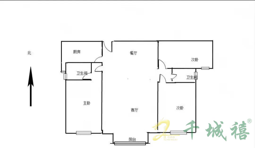 美的城  3室2厅2卫   155.00万室内图