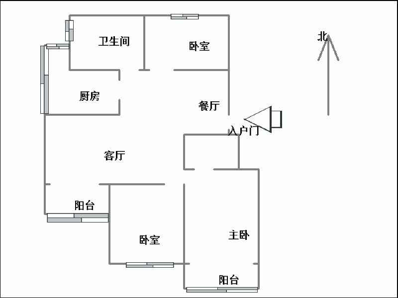 创鑫二期（阳光欧尚、双柳路29号）  3室2厅2卫   2000.00元/月室内图