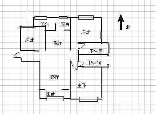 美的城  3室2厅2卫   165.00万室内图