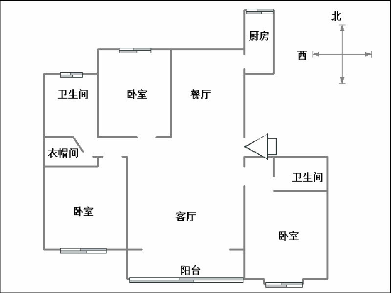 华信山水文苑南院（逸园小区）（一期）  3室2厅2卫   160.00万室内图