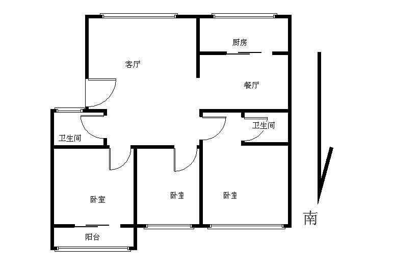 紫光苑  3室2厅2卫   123.00万户型图