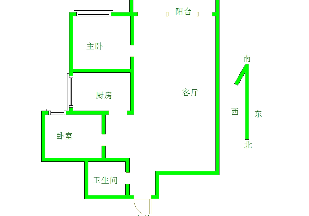 卓冠美景城  2室2厅1卫   75.00万