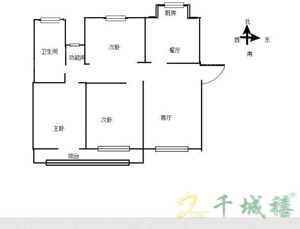 邯峰小区  3室2厅1卫   130.00万户型图