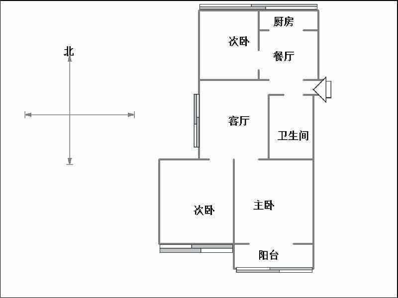 邯郸县光大小区  3室2厅1卫   100.00万室内图