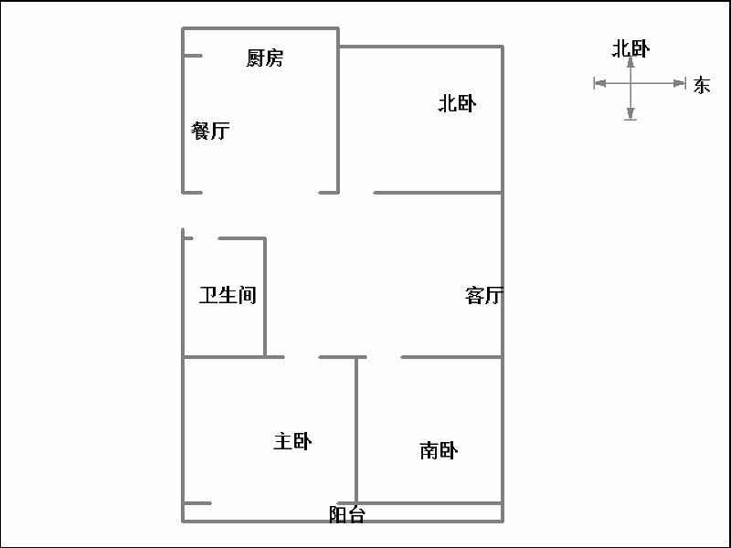 邯郸县职教中心家属楼(邯郸县教师进修学校住宅楼)  3室2厅1卫   78.00万室内图