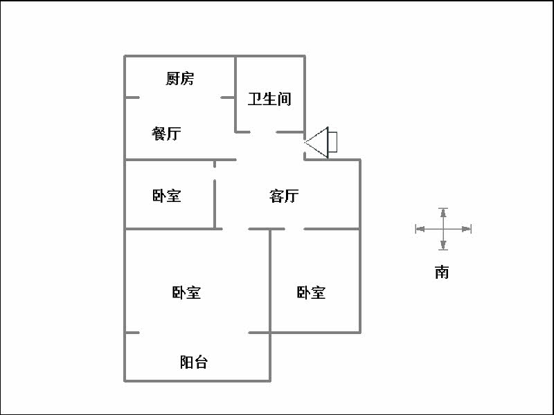 瑞鹏小区  2室2厅1卫   82.00万