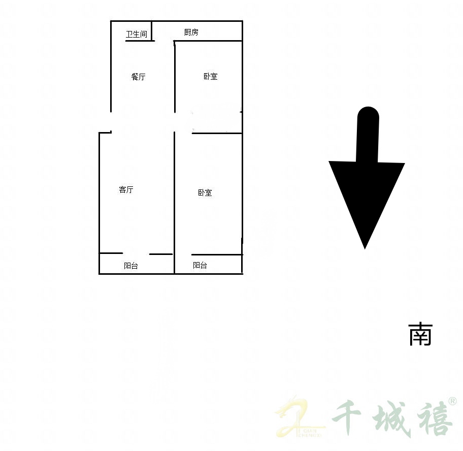 建材家属院  2室1厅1卫   75.00万室内图