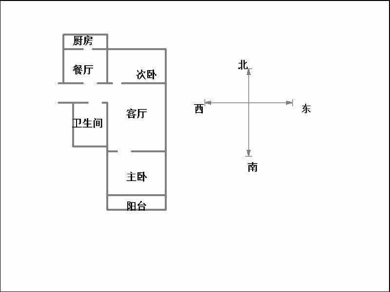 教育局校长楼  2室2厅1卫   1100.00元/月户型图