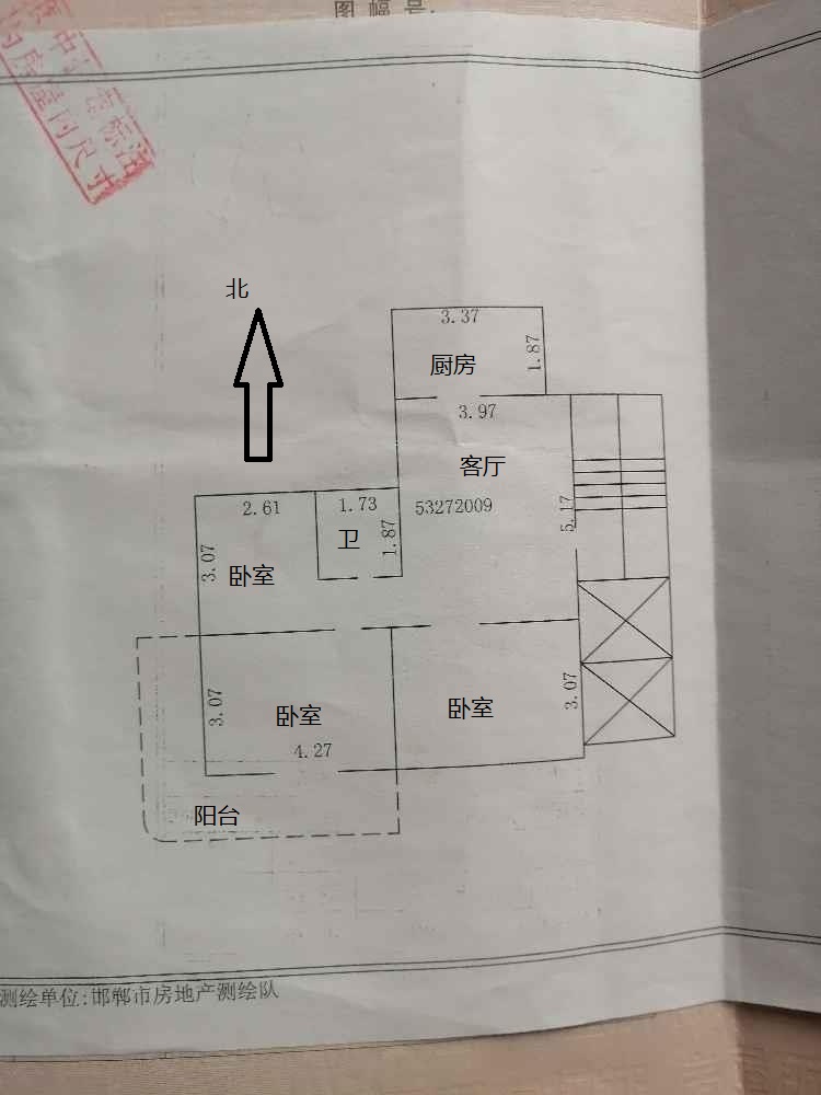 明珠花园A1区  3室2厅1卫   115.00万户型图