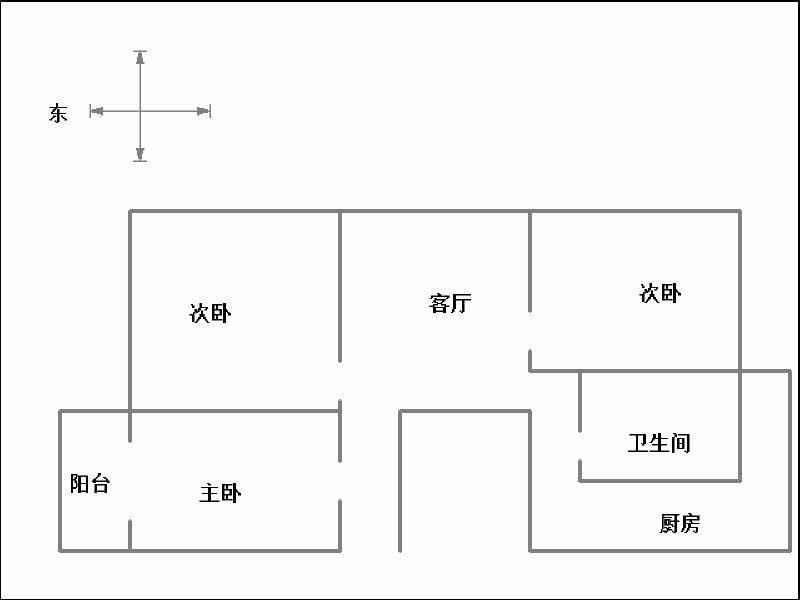 邯郸县经委家属楼（东柳西街6号院）  3室2厅1卫   80.00万室内图