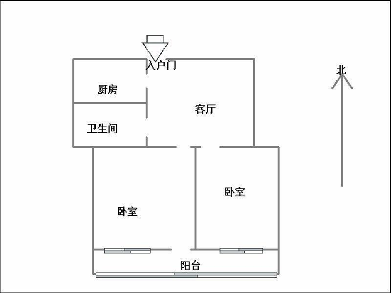 和缘小区(和平路488号食品院)  2室1厅1卫   52.00万室内图