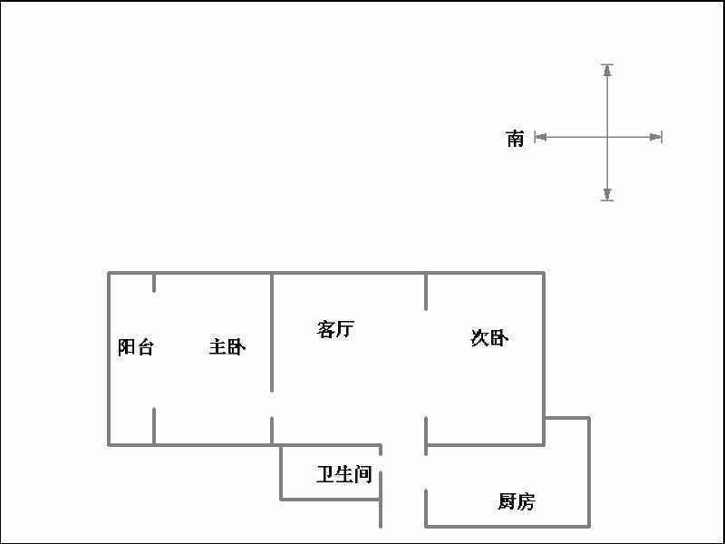 实验小学家属楼  2室2厅1卫   62.00万室内图