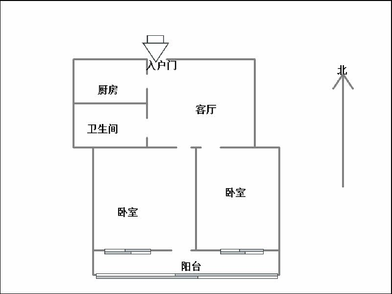 和缘小区(和平路488号食品院)  2室1厅1卫   56.00万室内图