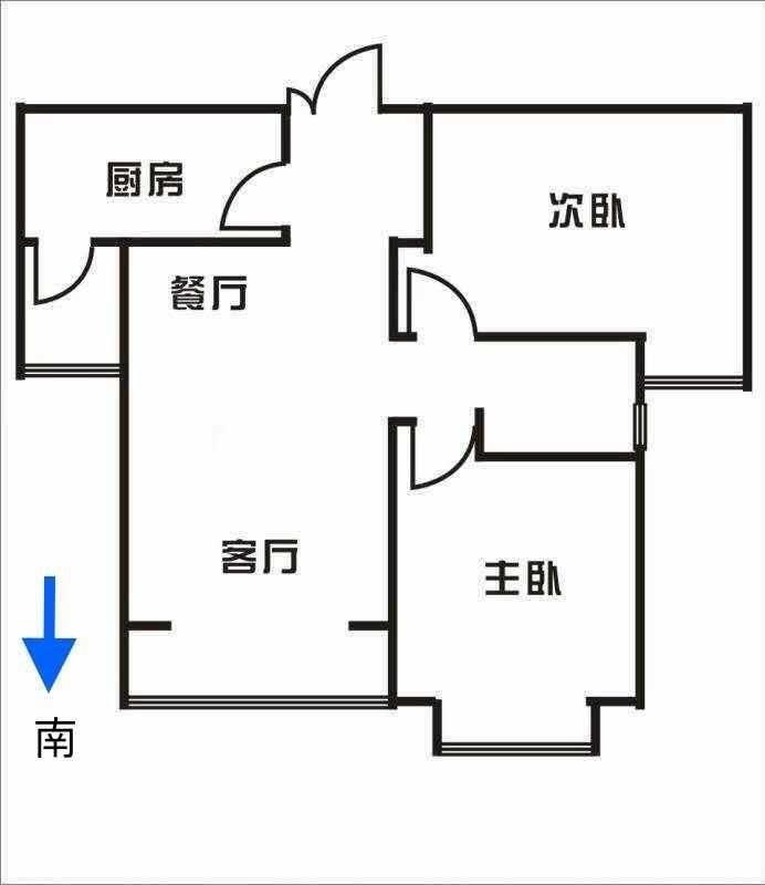 美的城  2室2厅1卫   94.00万室内图