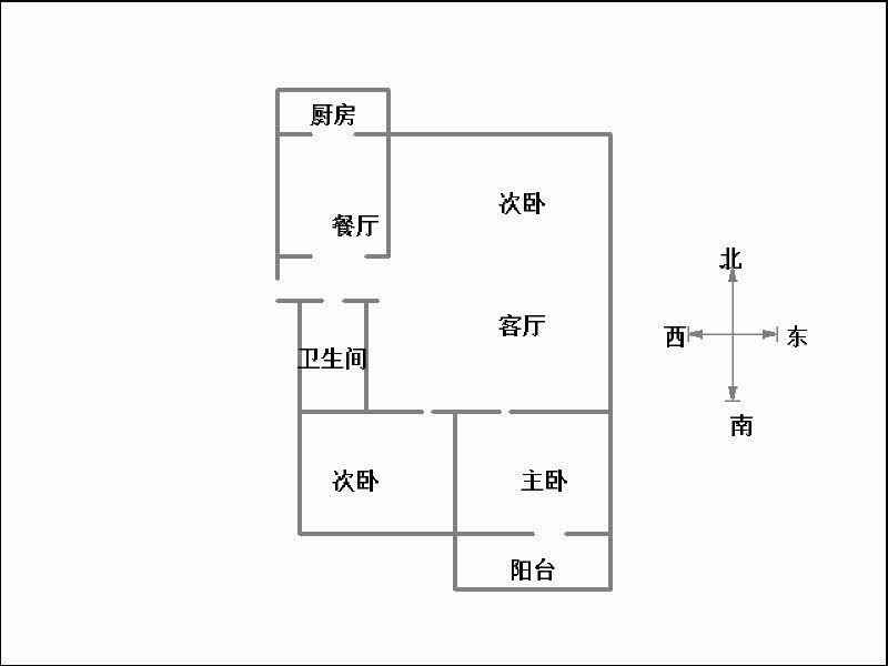 东辛庄公交家属院(市公交住宅小区)  3室2厅1卫   950.00元/月室内图