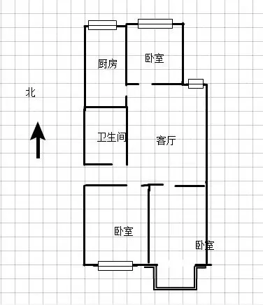 光华苑北区  3室2厅1卫   75.00万户型图