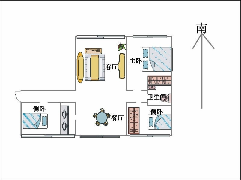 赵都新城利和园  3室2厅1卫   108.00万室内图