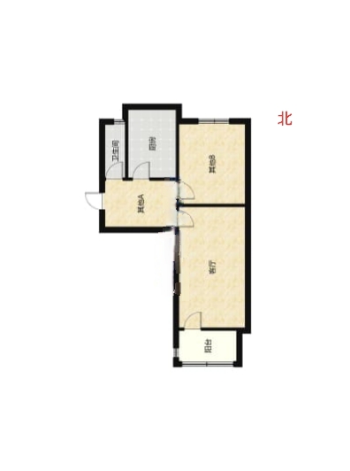 劳动路2号院（南院）  2室1厅1卫   35.00万室内图