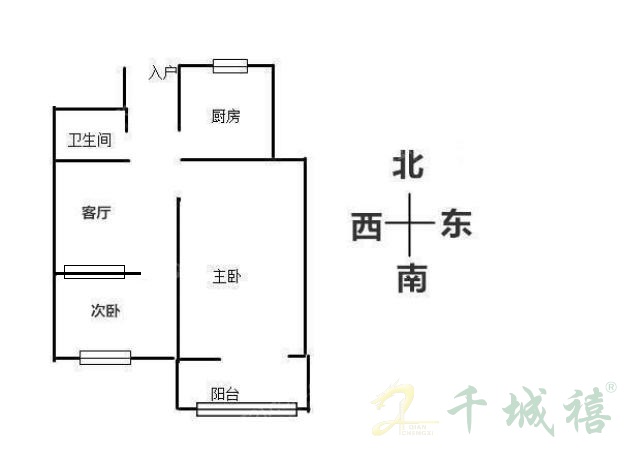 公安小区  2室1厅1卫   35.00万户型图