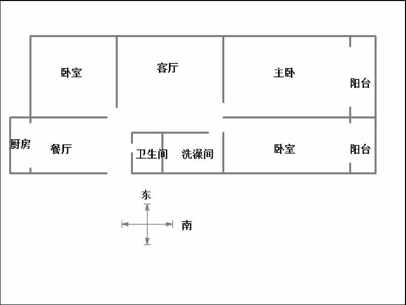 邯郸县联社家属院  3室2厅1卫   1000.00元/月户型图