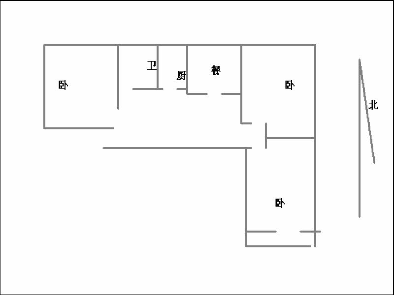 轴承厂家属院12.13号楼  3室2厅1卫   1500.00元/月室内图