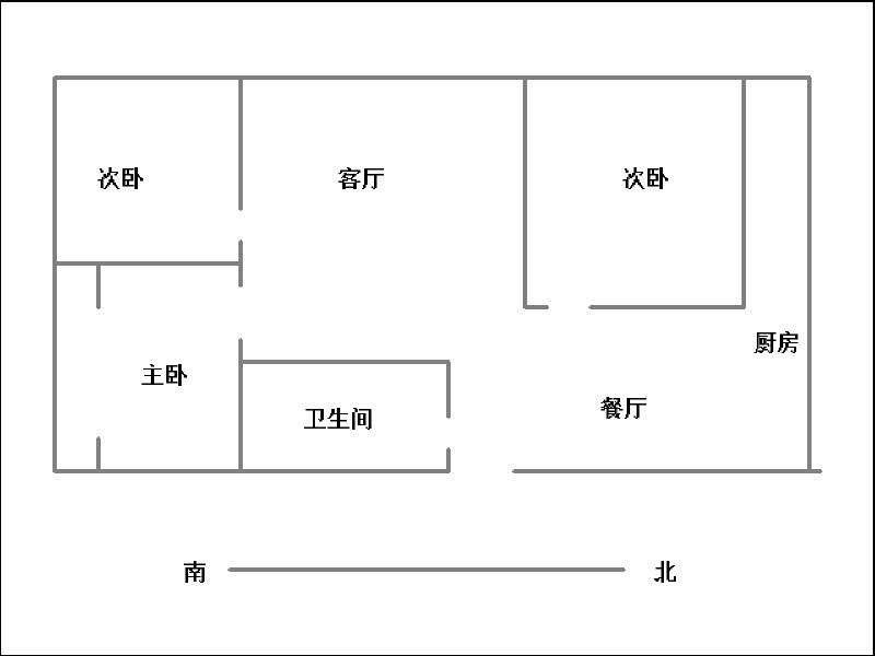 畜牧局家属院  3室2厅1卫   1300.00元/月室内图