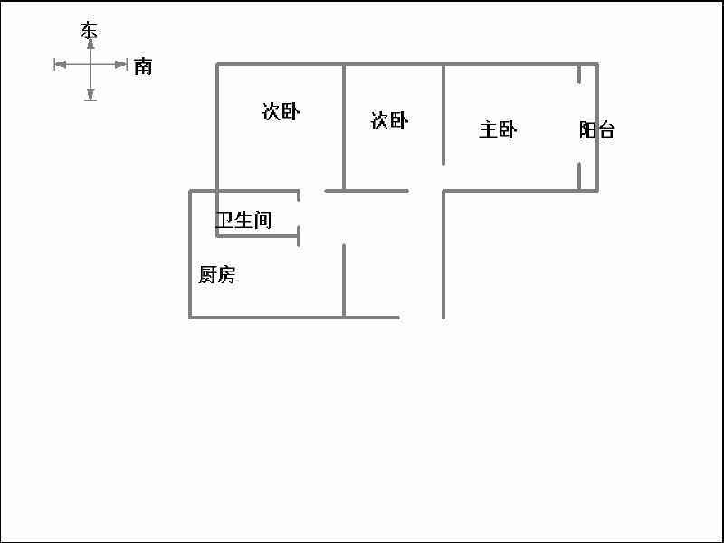 和平东小区（和平路391号院）  3室1厅1卫   1000.00元/月室内图