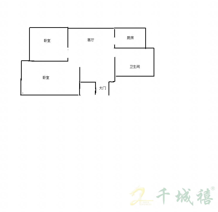 金业花园  2室1厅1卫   46.00万室内图