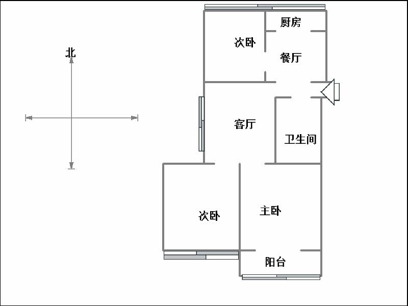 南洋东苑(东苑小区）  3室2厅1卫   85.00万户型图