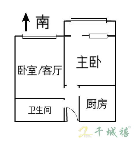 公安小区  2室1厅1卫   50.00万户型图