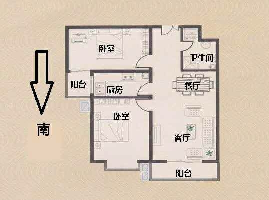 赵都新城缇香花舍  2室2厅1卫   2000.00元/月室内图