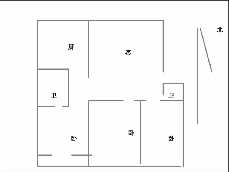 新科园西区  3室2厅2卫   160.00万室内图