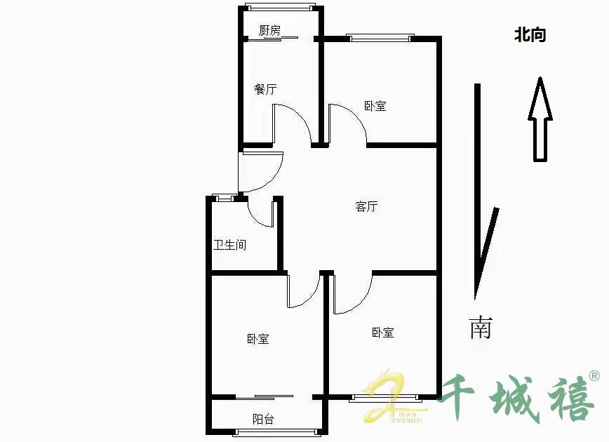 嘉苑小区  3室2厅1卫   100.00万户型图