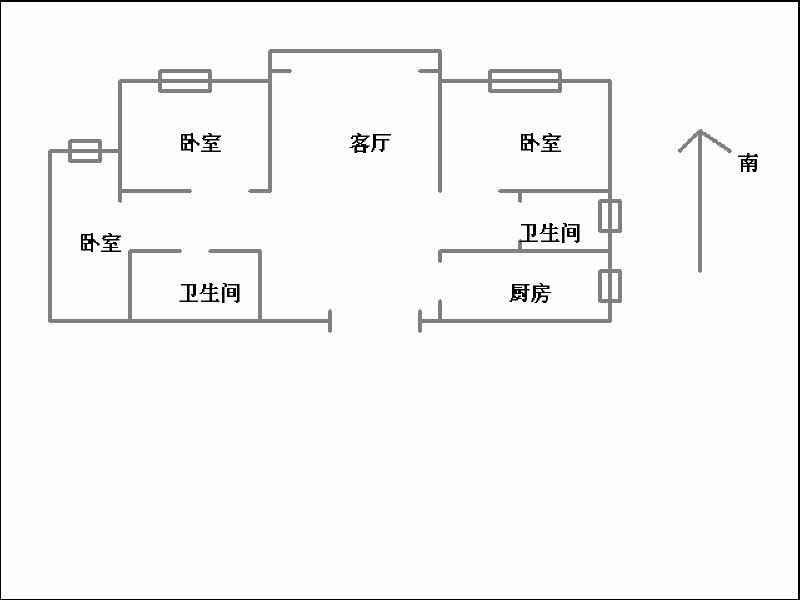 赵都新城光和园  3室2厅2卫   1500.00元/月室内图1