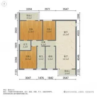 丰逸小区  3室2厅1卫   88.00万室内图1