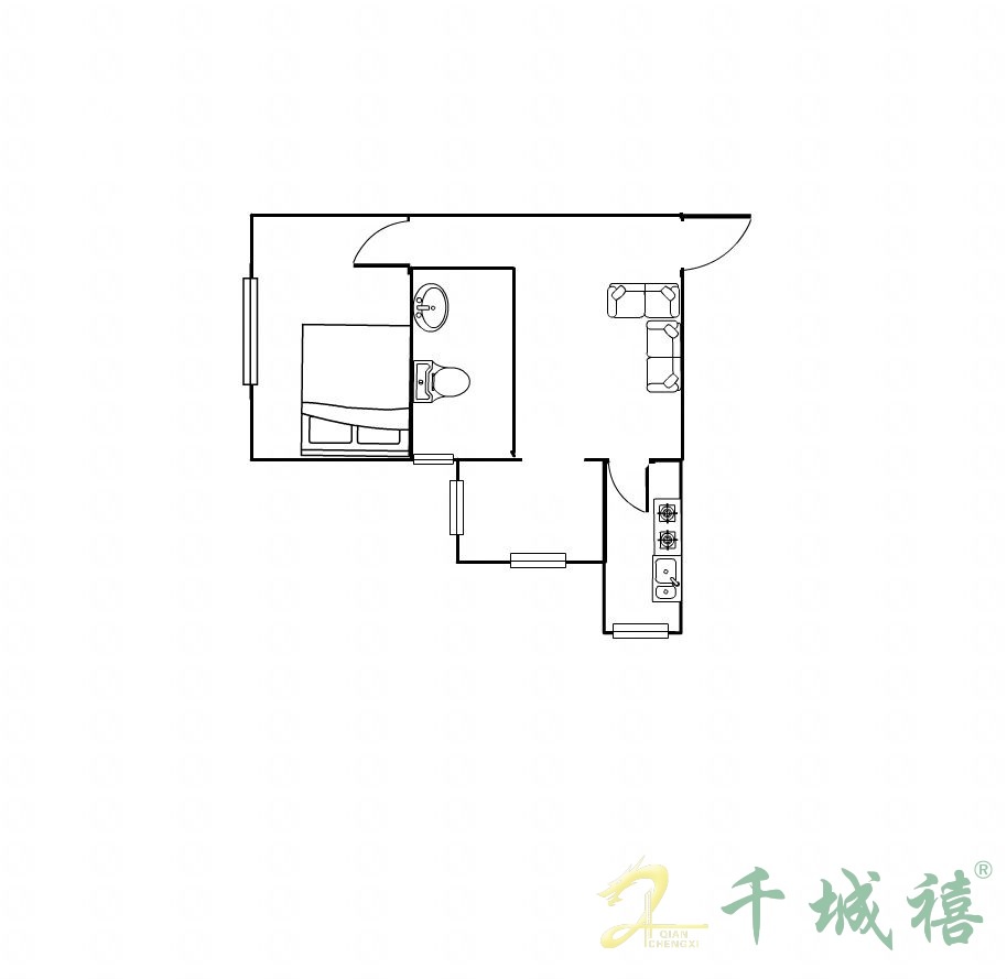 天兆家园  1室1厅1卫   44.00万