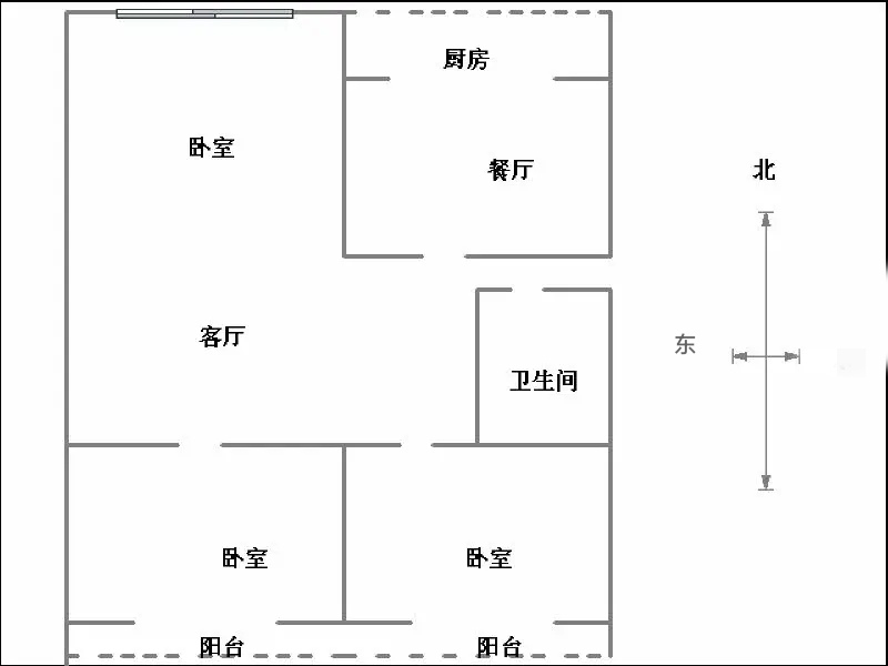 安泰小区  3室2厅1卫   80.00万室内图