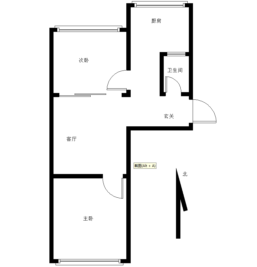 二运总公司家属院(贸易街12号院)  2室1厅1卫   25.00万户型图