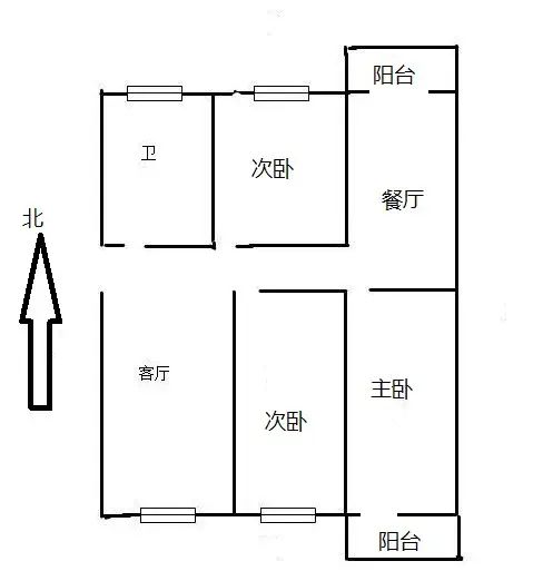 邯峰小区  3室2厅1卫   90.00万室内图