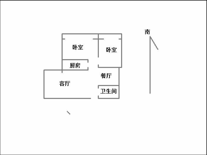 创鑫五期(阳光领地)（东柳东街89号）  2室2厅1卫   118.00万室内图