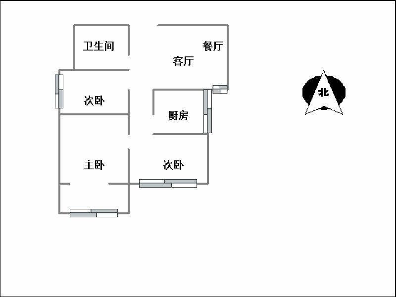 天兆家园  2室1厅1卫   90.00万室内图1