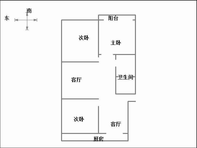 外贸局家属院  3室2厅1卫   101.00万室内图